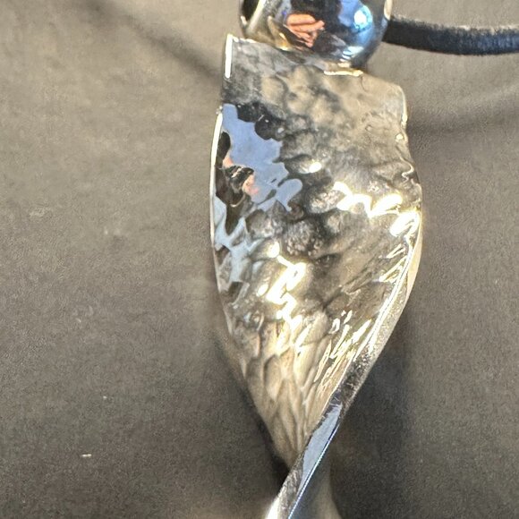 ✨ Handcrafted Mexican Sterling Silver Modernist Pendant Necklace - Picture 5 of 5